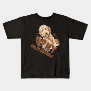 I really love my golden doodle. Doodle love is real. Kids T-Shirt